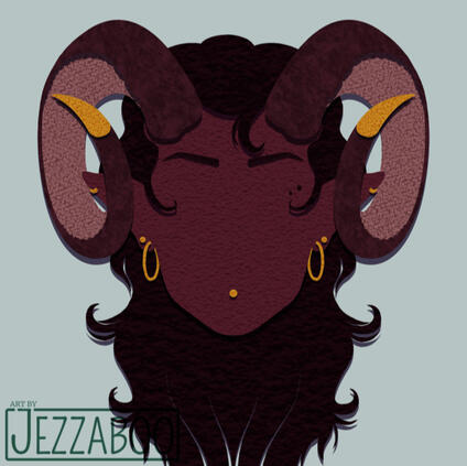 Flat colour, bust, simple BG ("Papercraft" style)